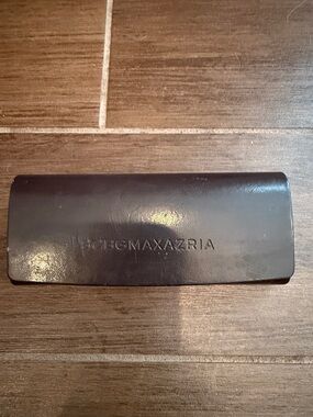 BCBGMaxAzria Black Leather Eyewear Hard Case with Embossed Logo